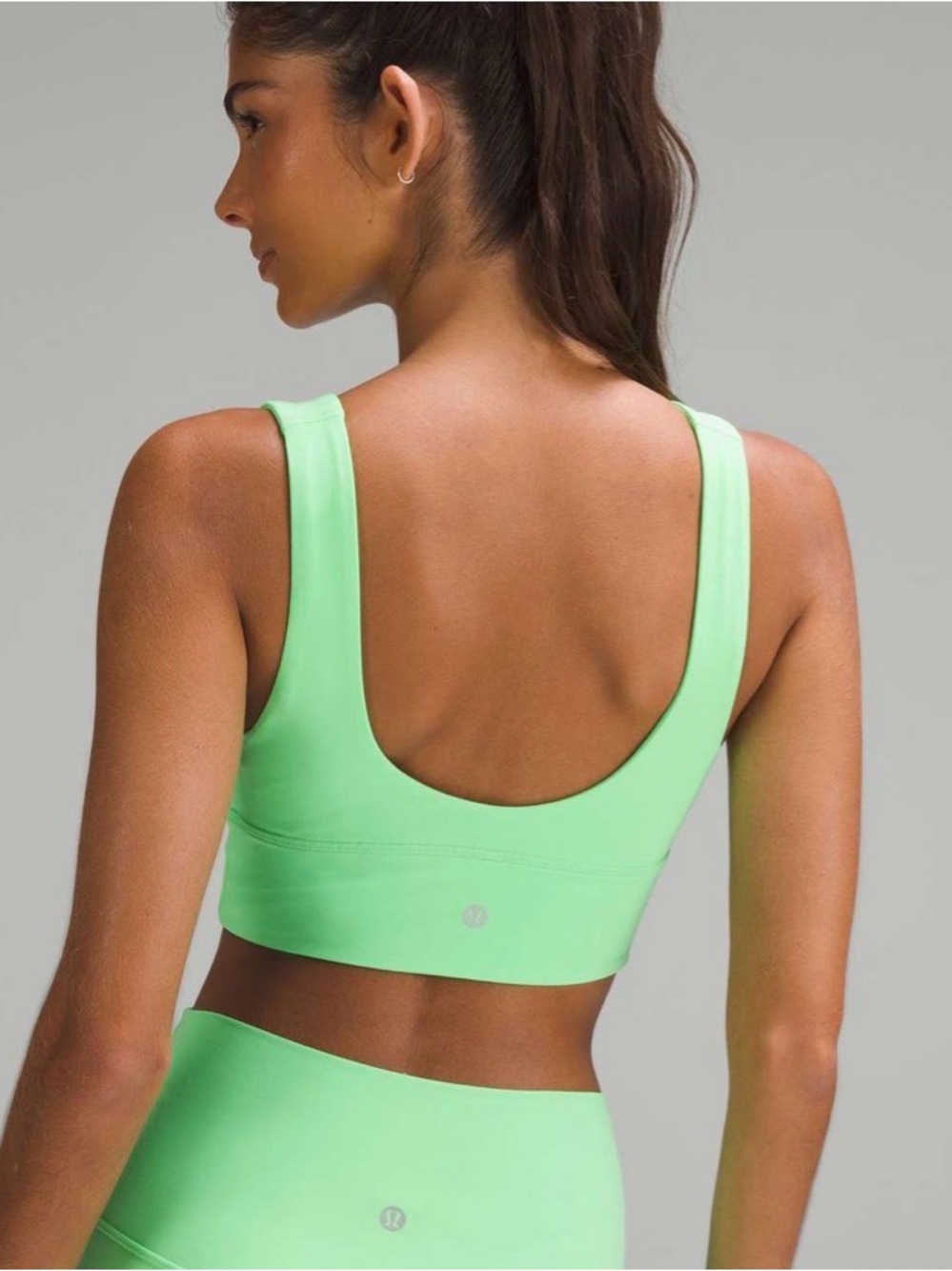 Lululemon Align V-Neck Bra *Light Support, A/B Cup - Pistachio - size 10 - Picture 2 of 5
